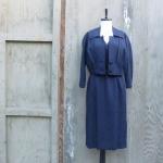 1960s Mad Men Silk Belted Dress And Crop Jacket In..