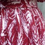 1960s Print Belted Midi Dress