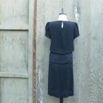 1980s Sheer Black Dress With Tulip Sleeve