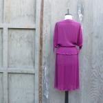1970s Micro Pleated Dress With Split Sleeve And..