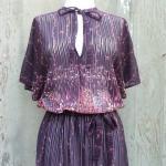 1970s Sheer Boho Belted Dress