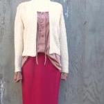 1960s Knit Jacket Off White No Closure