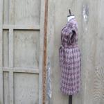1960s Houndstooth Belted Midi Dress In Grey And..